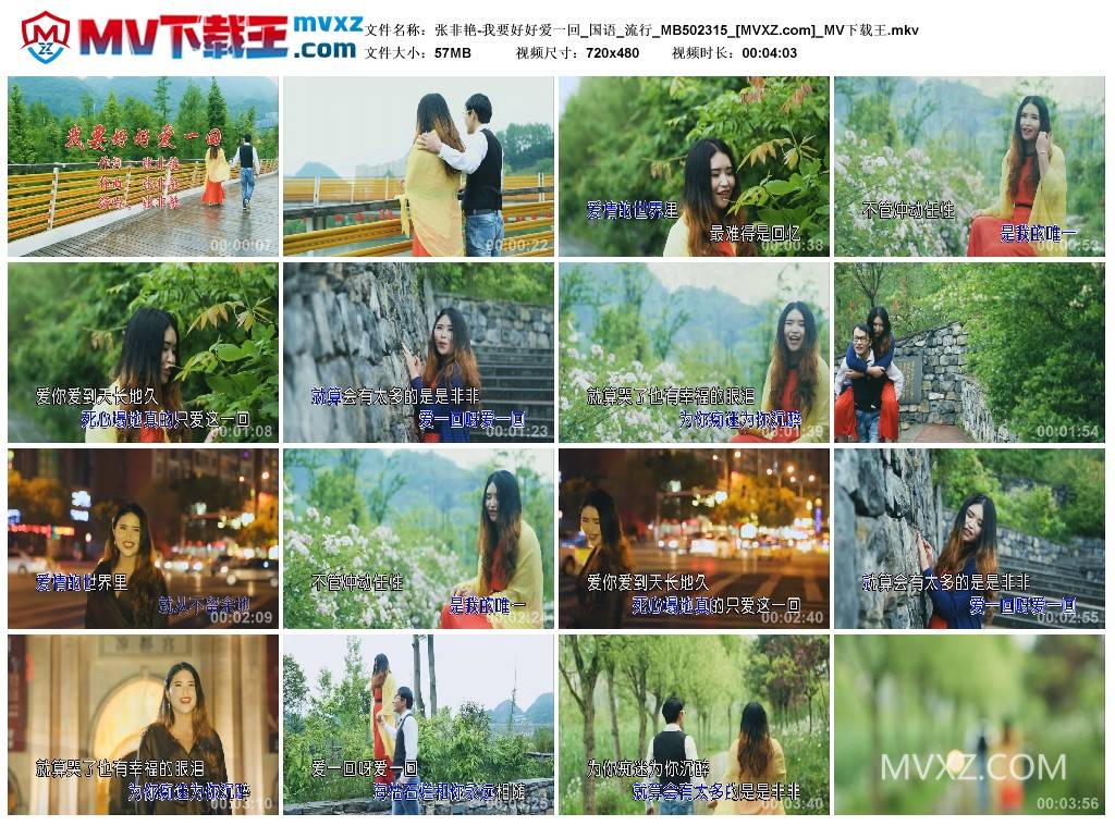 张非艳-我要好好爱一回_国语_流行_MB502315